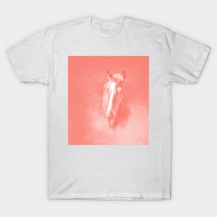 Abstract horse in misty peach T-Shirt